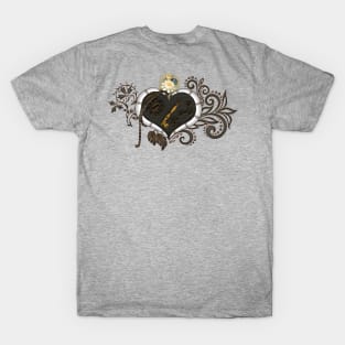 Wonderful steampunk heart, lineart T-Shirt